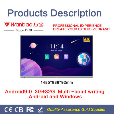 65&quot; pantalla plana interactiva inteligente de Digitaces del tacto multi elegante del tablero