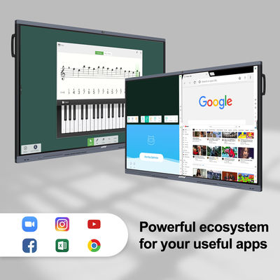 H11D pantalla plana interactiva elegante Digital Whiteboard de 65 pulgadas con 48 P.M. Camera