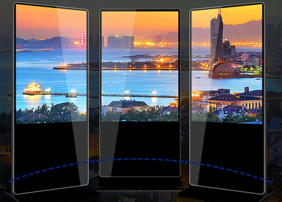 publicidad digital de la señalización de 55 pulgadas con la exhibición del lcd de la pantalla táctil para el sistema androide k al aire libre de la opción