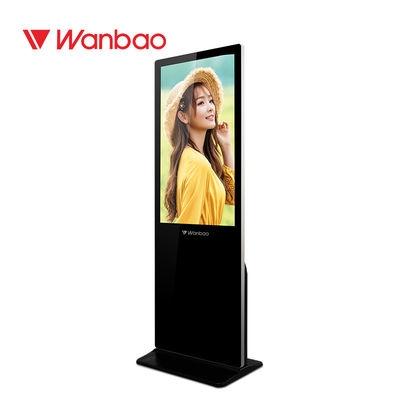 43-65inch Wifi ultra delgado con el soporte al aire libre giratorio de cristal moderado de Digitaces TV del anuncio piso de 65 pulgadas que coloca el tacto Kios del Lcd