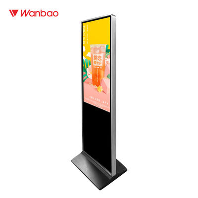 Pantalla LED interior de la publicidad de FHD, señalización sola del soporte de la pantalla táctil de 65 pulgadas