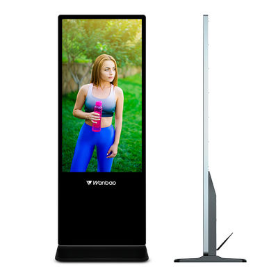 Señalización completa Media Player de 65 de la pulgada HD del piso Digitaces del soporte que hace publicidad del equipo