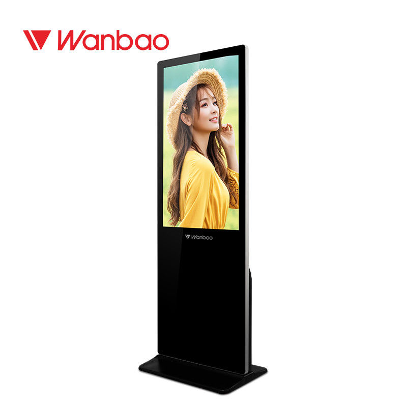 43-65inch Wifi ultra delgado con el soporte al aire libre giratorio de cristal moderado de Digitaces TV del anuncio piso de 65 pulgadas que coloca el tacto Kios del Lcd