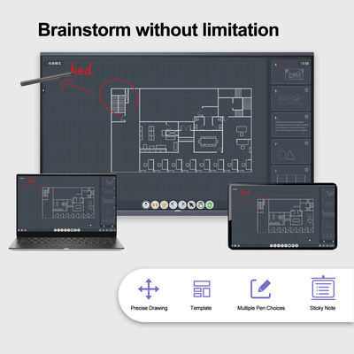 75" H10 exhibición interactiva elegante interactiva de Whiteboard de la pantalla táctil del OEM 4K UHD