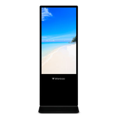 Pantallas táctiles de Android del soporte del piso de 55 pulgadas que hacen publicidad de la señalización ultra fina del Lcd Digital de los jugadores